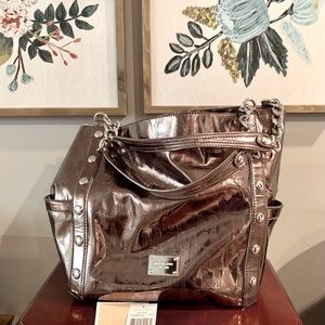 Michael Kors Silver Shoulder bag monogram